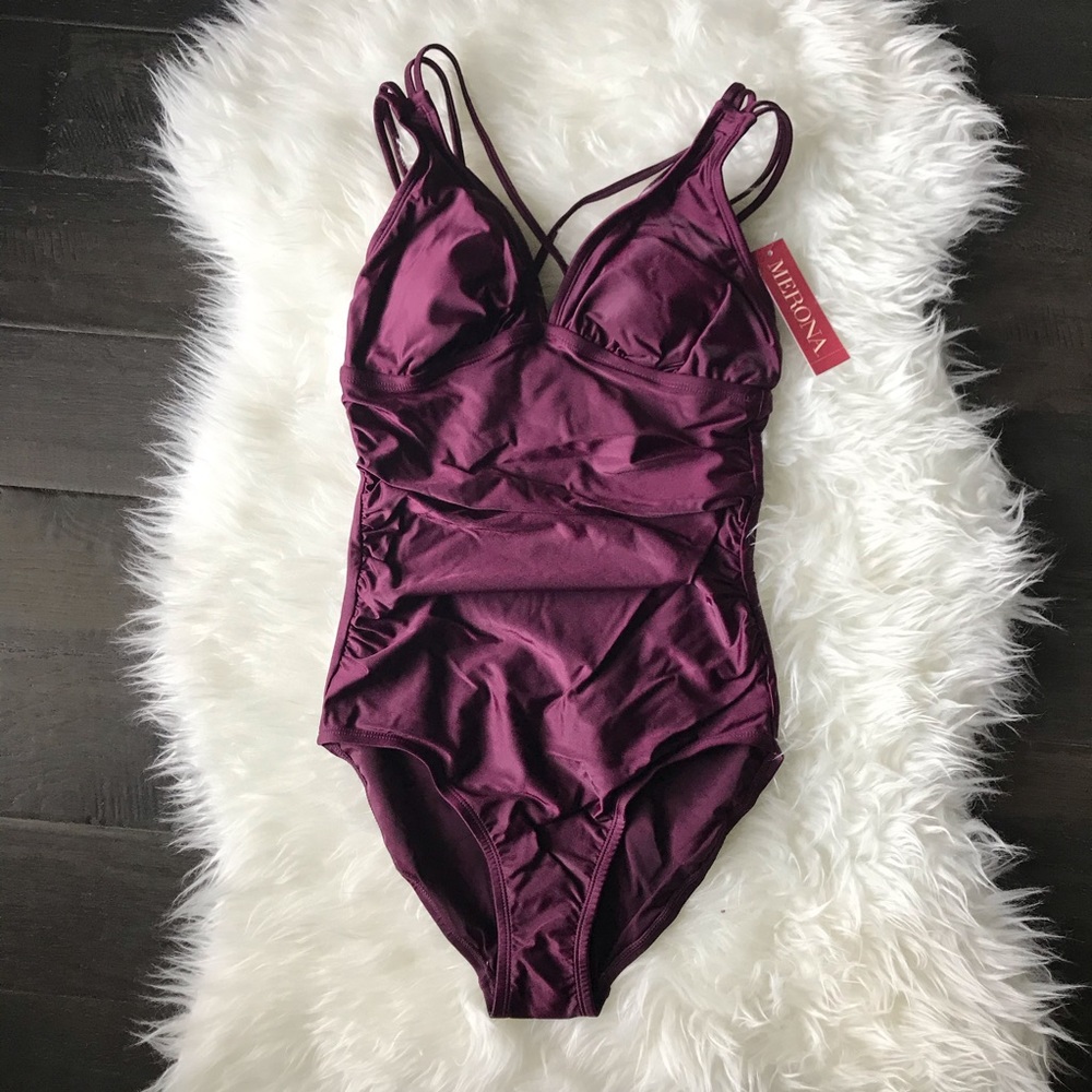 NWT Merona Strappy One Piece Swimsuit